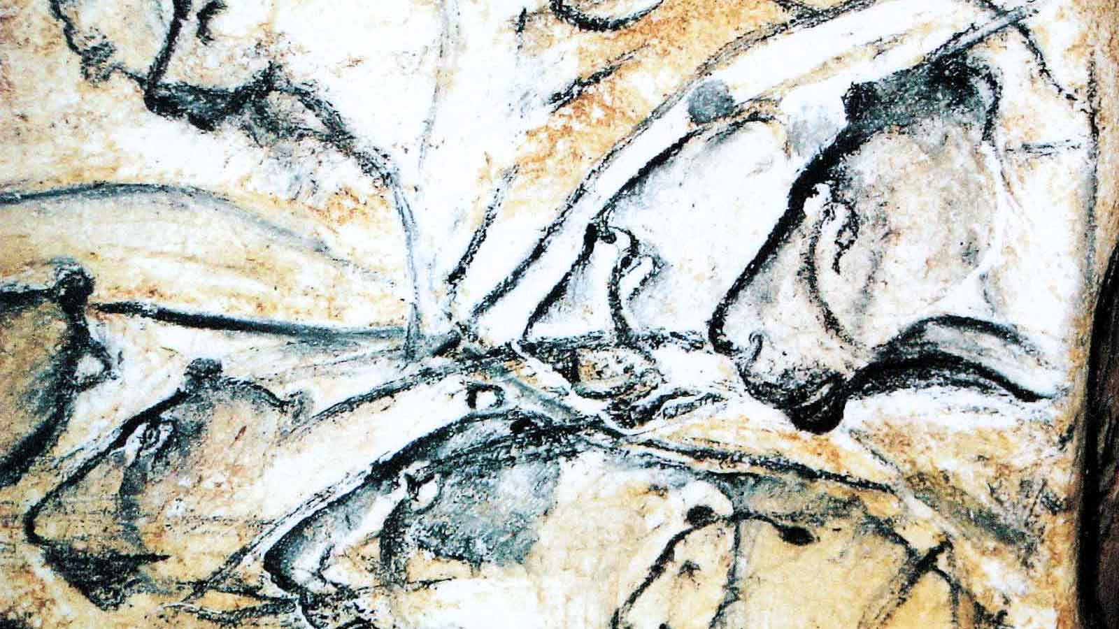 a ancient fresco of wild cats